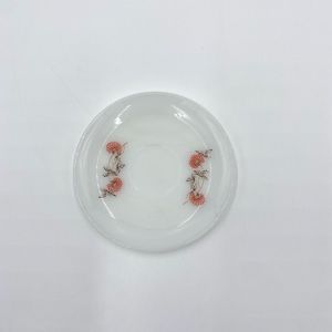 Vintage Fire King Pink Flower Fleurette Saucers Milk Glass Replacement Pieces